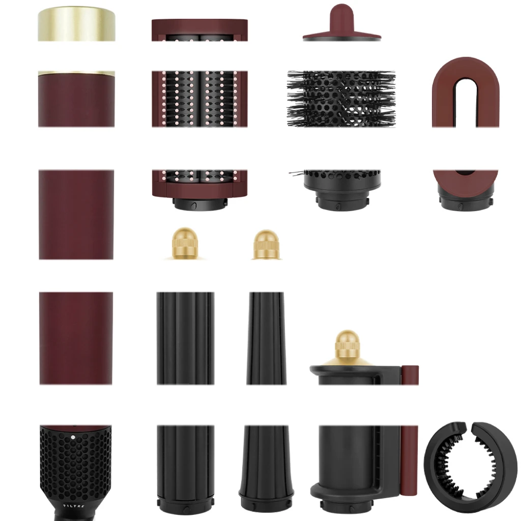 

STLFHS 08 6-in-1 Multifunctional Curling Iron 3-Temperature Settings LED Display ABS Material Fast Heating Portable Design for A