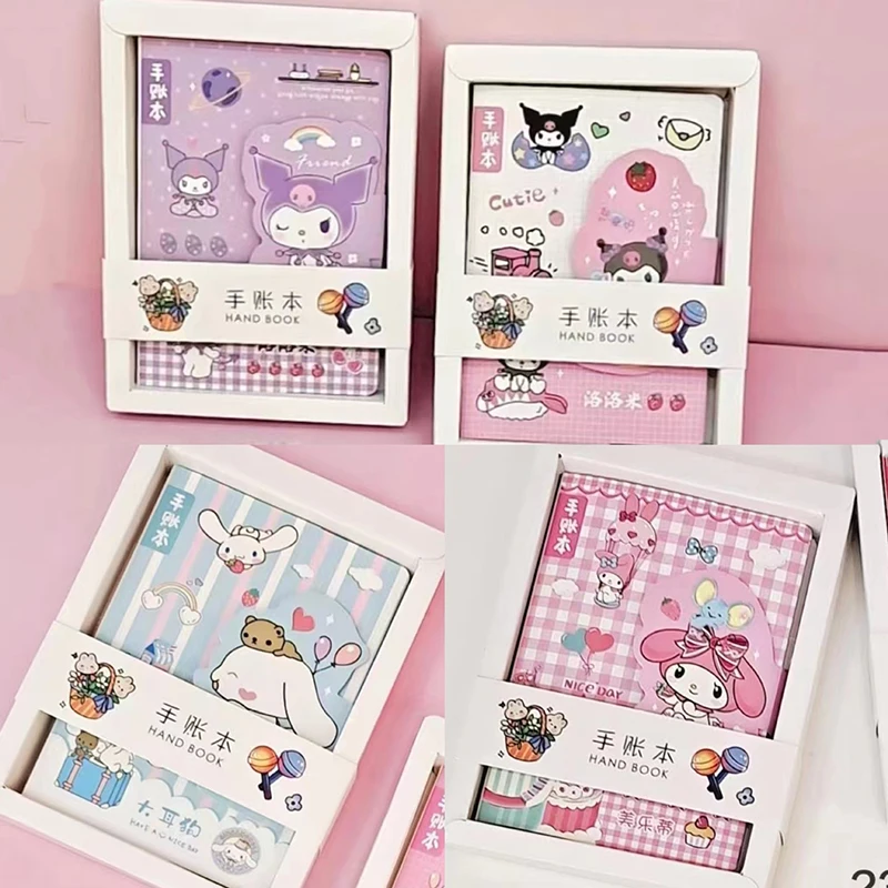 

Блокнот Sanrio с внутренней страницей 60 дюймов, My Melody Kuromi Cinnamoroll, Дневник для студентов, ежедневник, планировщик, бумажный блокнот, школьные принадлежности, канцелярские принадлежности