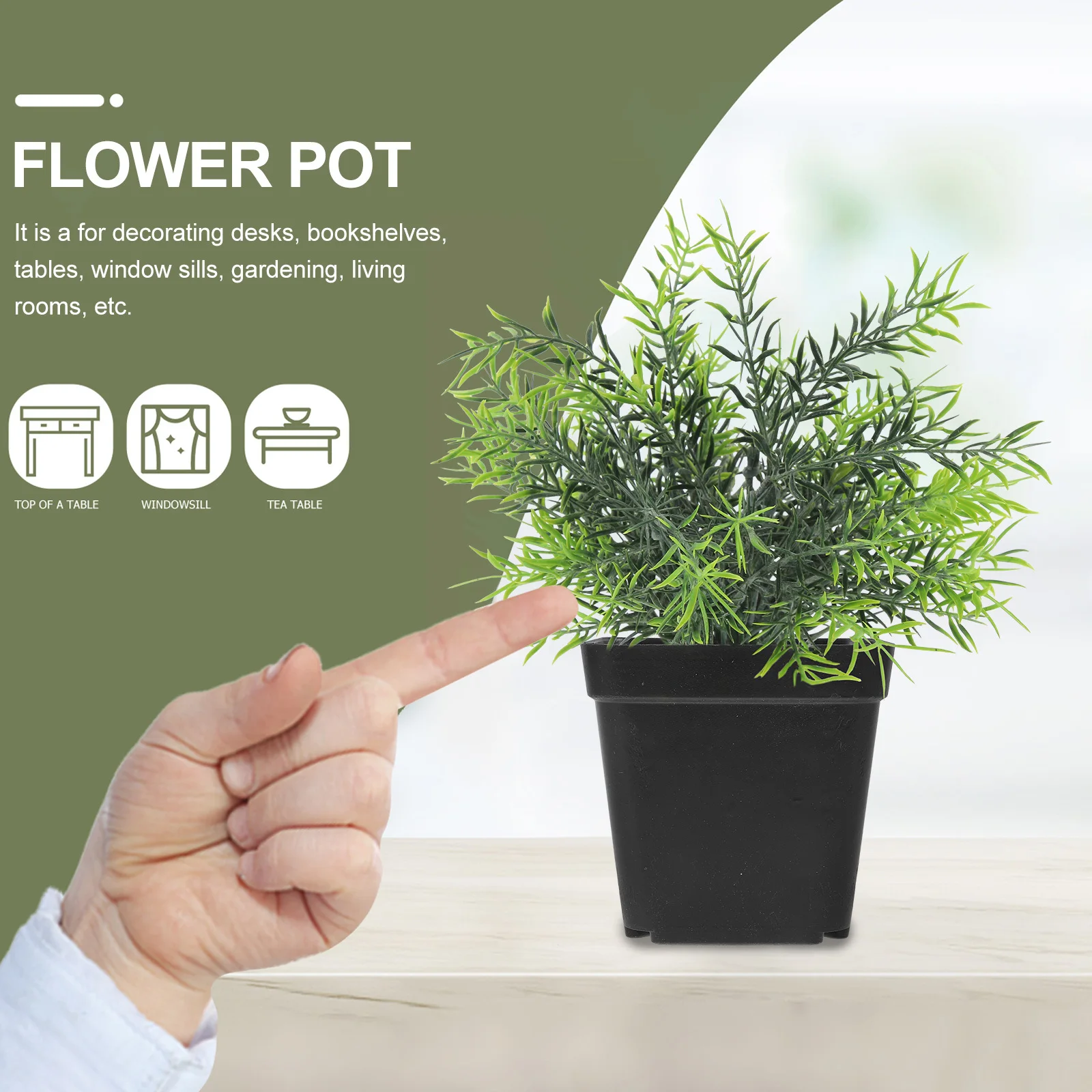 100 pçs plástico pequeno quadrado vasos suculentos preto mini vaso de flores com drenagem para cacto bonsai plantio ao ar livre indoor