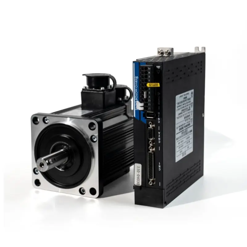 High Efficiency 110 Servo Motor Set 220V 5A 1200W High Speed 3000RPM  Servo Motor CNC Set With Encoder