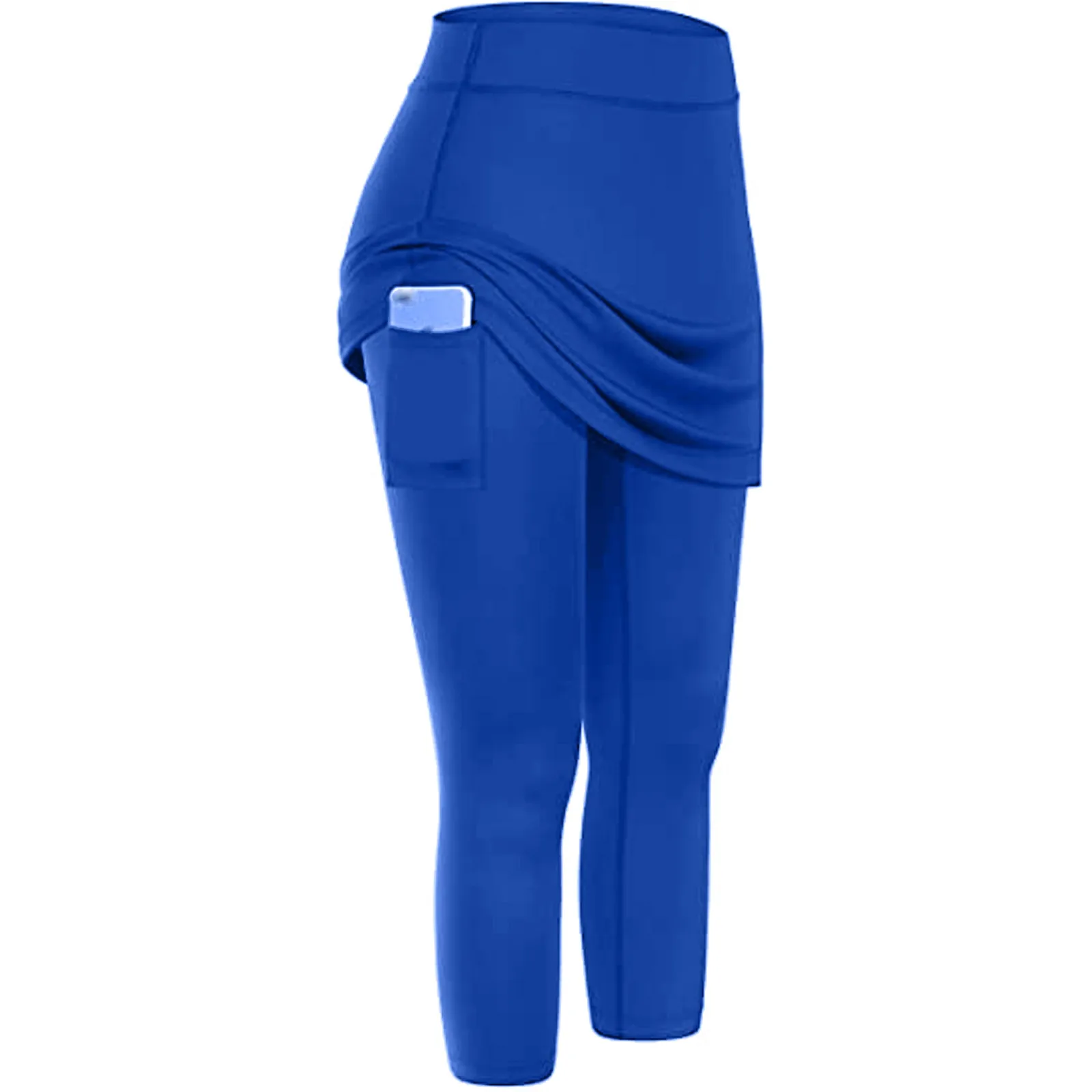 Mallas de Yoga con bolsillos para mujer, pantalones Capris deportivos, faldas elásticas para correr y Fitness