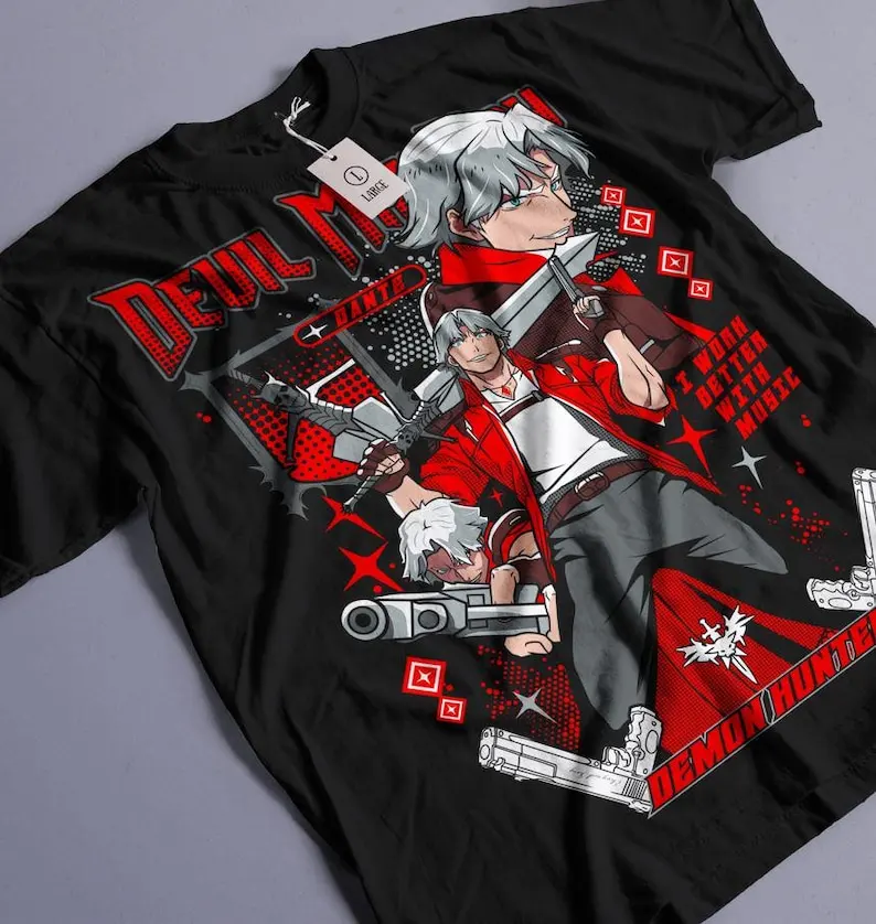 Dante Shooting DMC Premium Unisex T-shirt, May Cry DMC3 Premium Unisex T-shirt