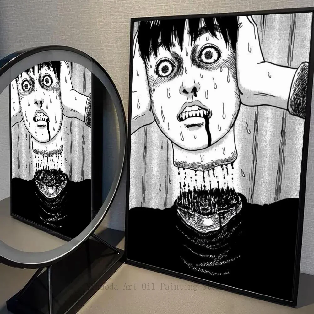 NONE 1PC Japan T-Tomie Poster Selbstklebende Kunst Wasserdichte Papier Aufkleber Kaffee Haus Bar Zimmer Wand Dekor 3