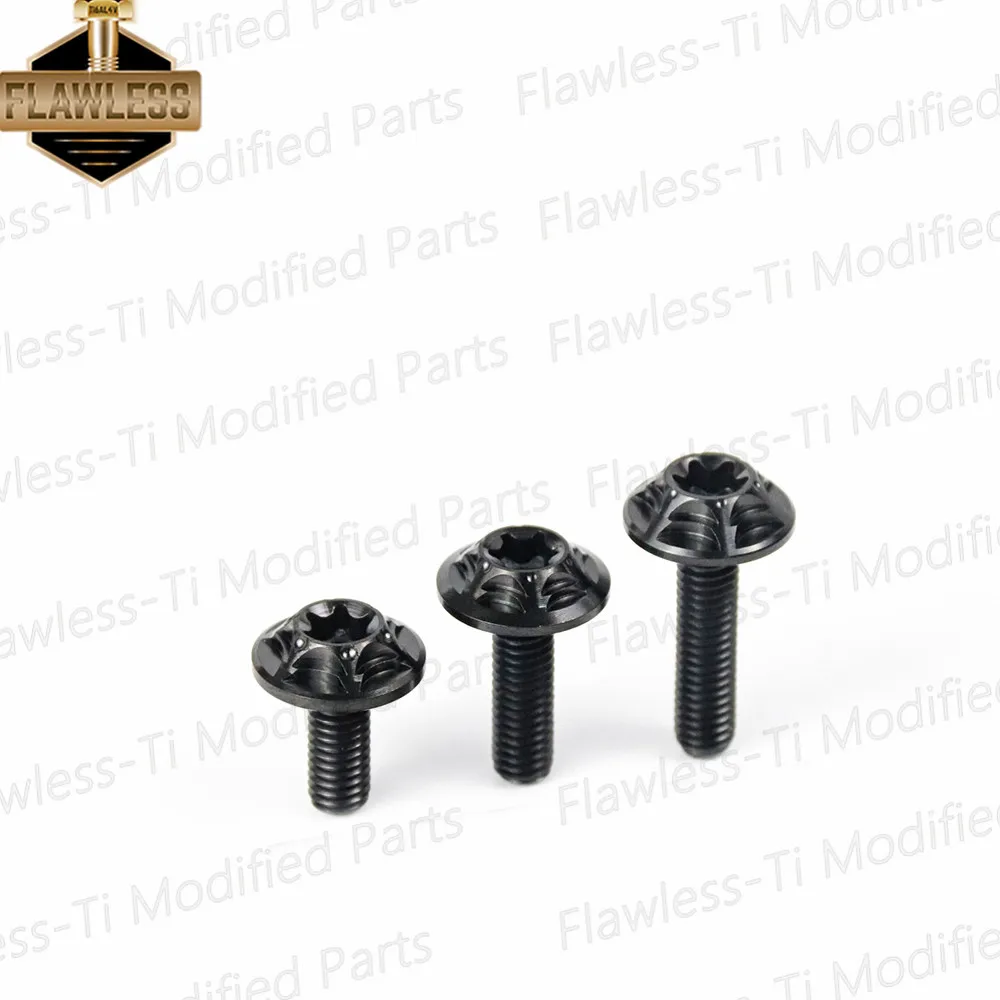 FLAWLESSTI Gr5 Titanium Bolts CNC Bolts Front Fender Exhaust Pipe Visor Bolt M6X10-25 mm for Honda Forza 350 Yamaha Xmax 300