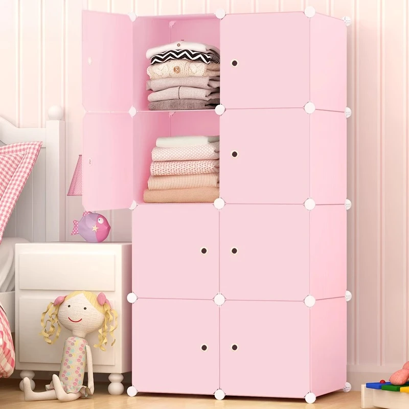 

Partitions Portable Wardrobe Storage Organizer Design Minimalist Modern Closet Cube Plastic Display Armario Trendy Furniture