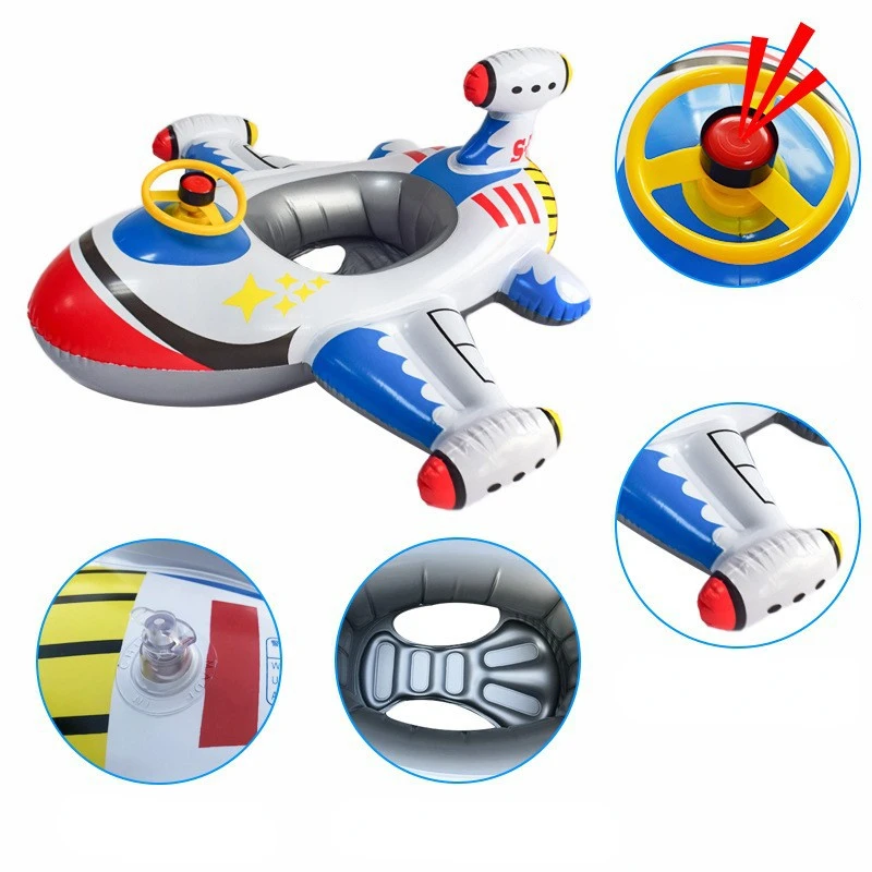 Anneau gonflable épaissi pour enfants, jouets aquatiques, avion d'amazon, anneau de natation, siège, accessoires pour bébés