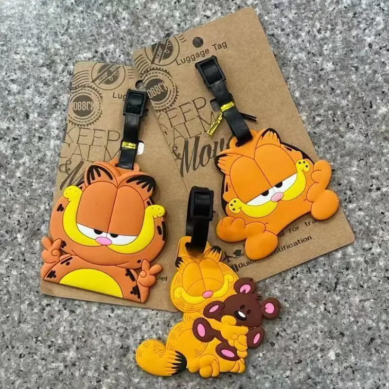 Garfield Odie luggage tag high color value animation cartoon shape men's and women's travel luggage anti-lost tag pendant gift