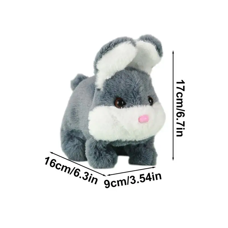 Conejo de juguete interactivo eléctrico para niños, muñeca de conejo interactiva, conejo de peluche suave para niñas y niños