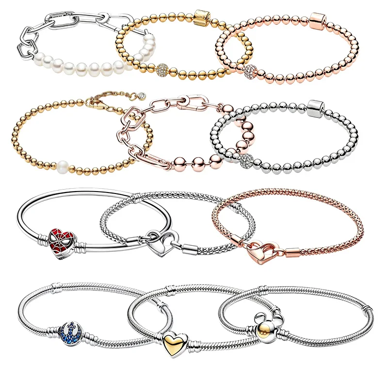 New 925 Silver Love Pearl Modern Bracelet, Suitable for Ladies to Wear at Banquets, Exquisite and charming Gift