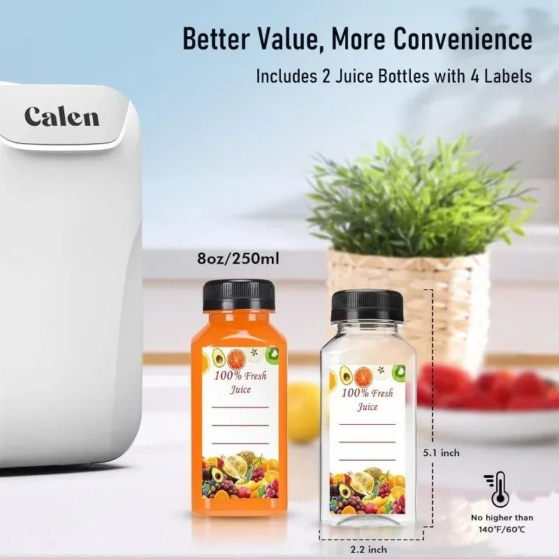 CALEN Mini Fridge with 2 Bottles Mini Fridge for Bedroom Skincare Fridge Refrigerator for Food Beverages Cosmetics