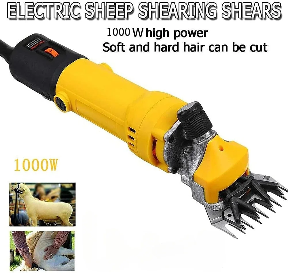 Heavy Duty Sheep Shears 1000W Professional Electric Wool Shear Care Shearing Machine Animal Grooming Clippers Pet Farm Supplies