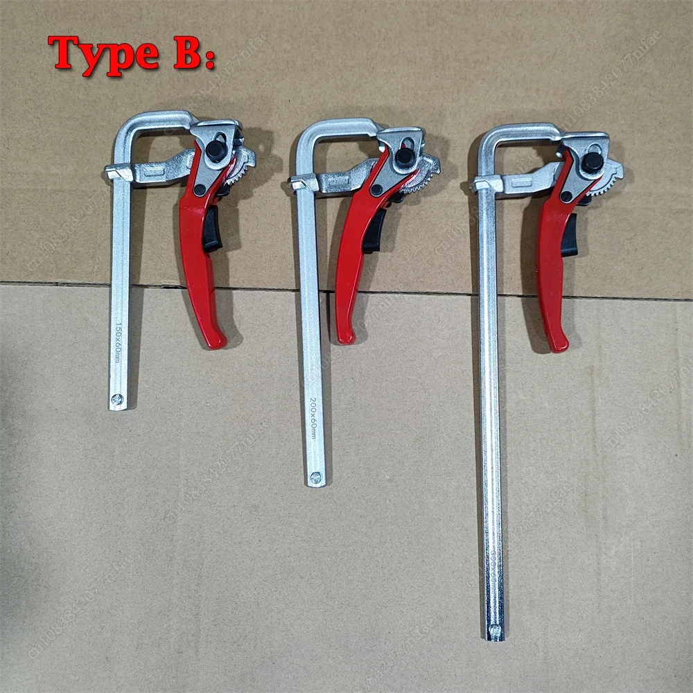 Woodworking Quick Guide Rail Clamp 7 Different Sizes F Clamp MFT Clamp for MFT and Guide Rail System Hand Tool Woodworking DIY