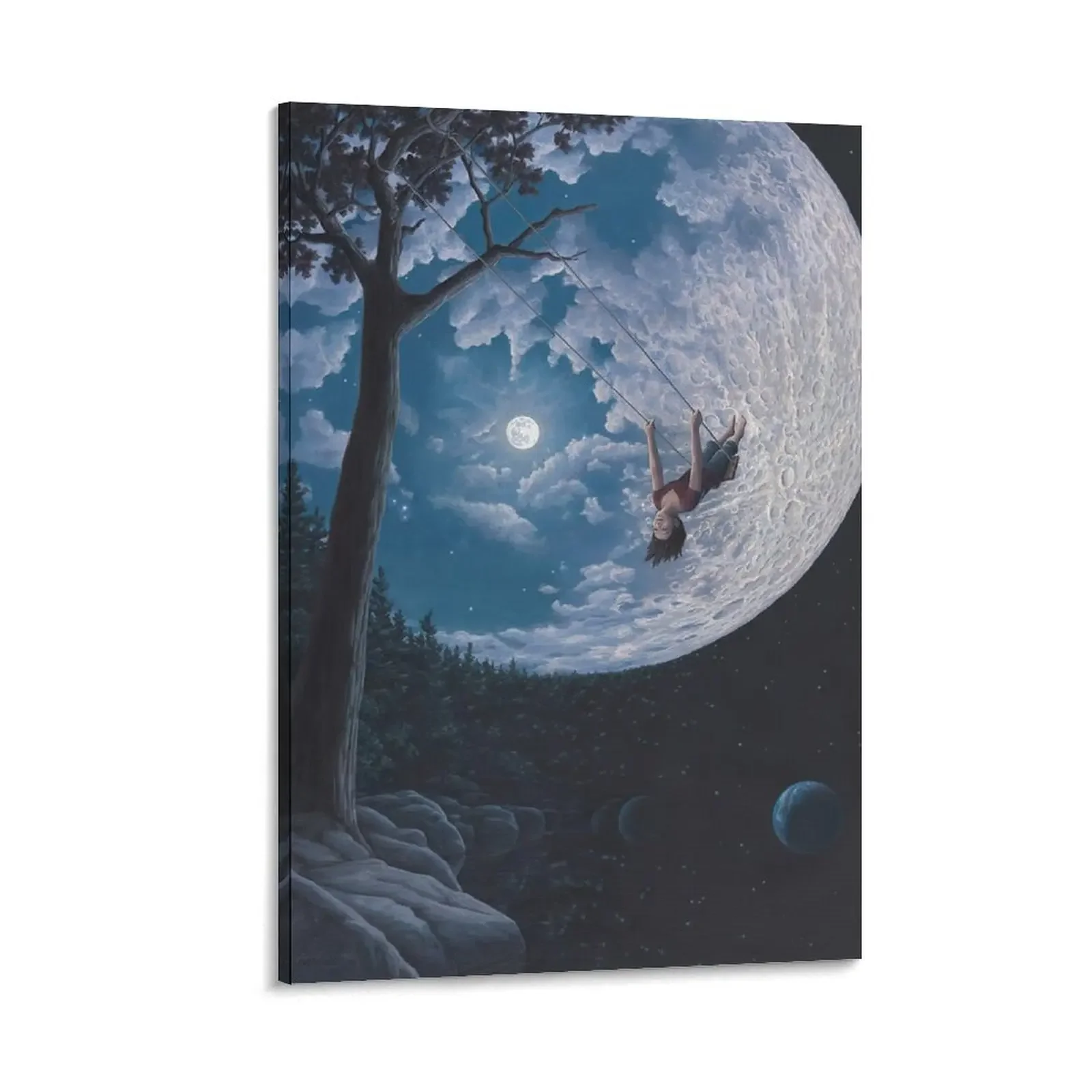 

Over The Moon Rob Gonsalves Canvas Painting posters for room aesthetic room decoration