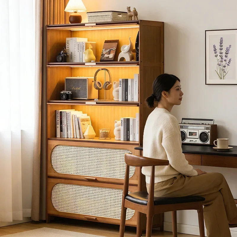 Exquisite Multi-functional Multi-layer corner bookshelf Floor-to-ceiling locker Living room bookcase Locker Edge cabinet