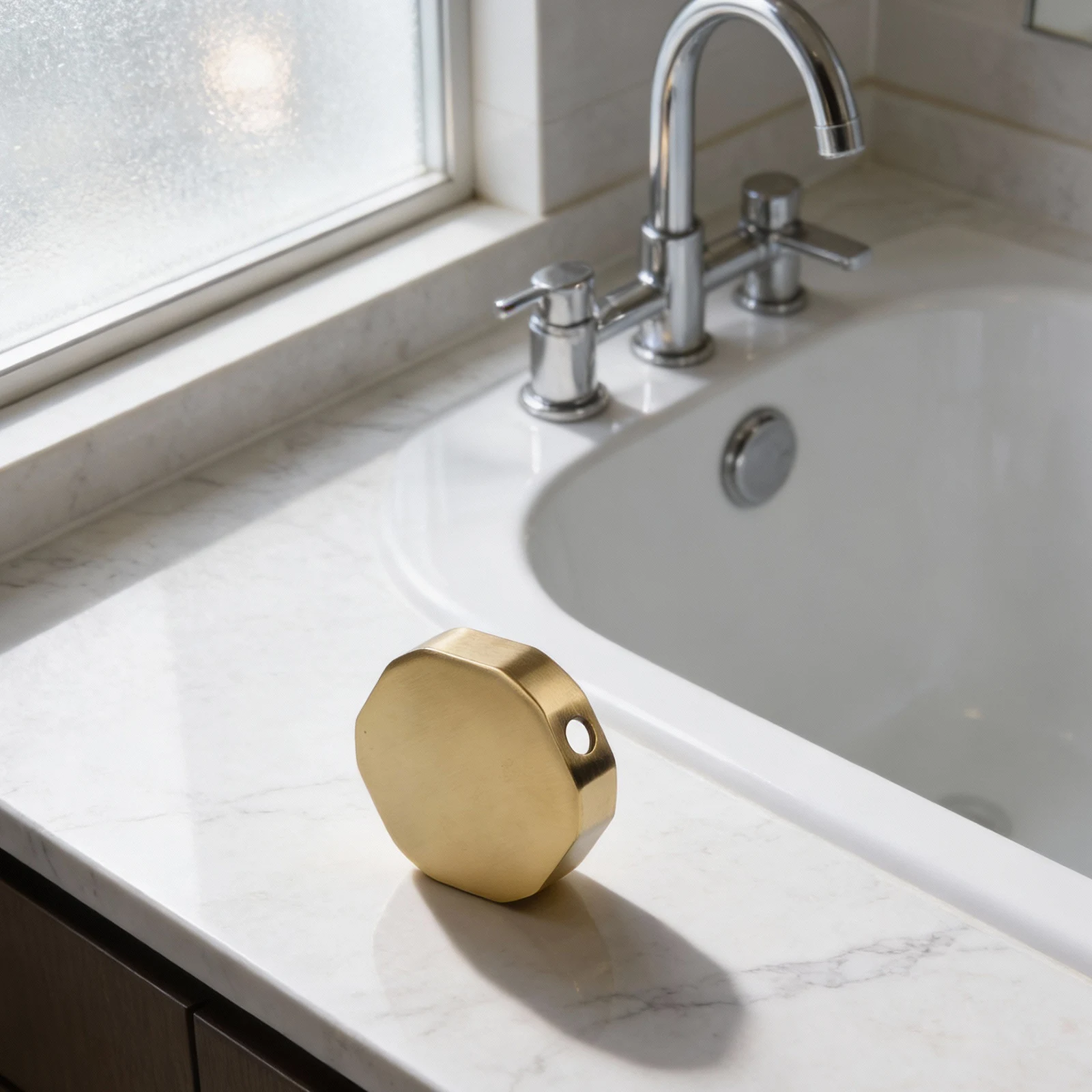 Bathroom Accessory Bath Drain Part Brushed Gold Rotating Control Enhanced Drain Aesthetics Water Flow Adjustment
