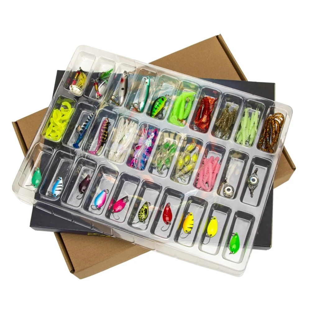 Holiday Box Set For Fishing Enthusiast 30 Grid Fishing Lure Hook Set Fishing Joy 109 Pieces Of Lures And Hard Baits Set Fishing