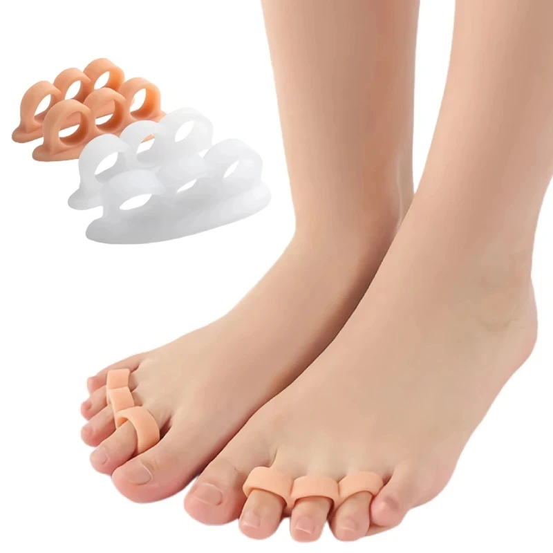 

1Pair Foot Care Tools Silicone Hammer Toe Straightener Corrector Orthopedic Supplie Separators Gel Support Pad Bunion Adjuster