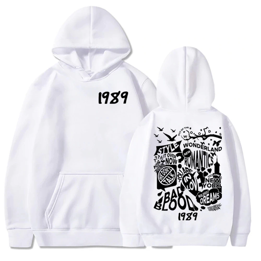 Autumn Taylor 1989 Hoodie 1989 Music Album Sweatshirt Lover Gift Swift Pullover Top Casual Streetwear