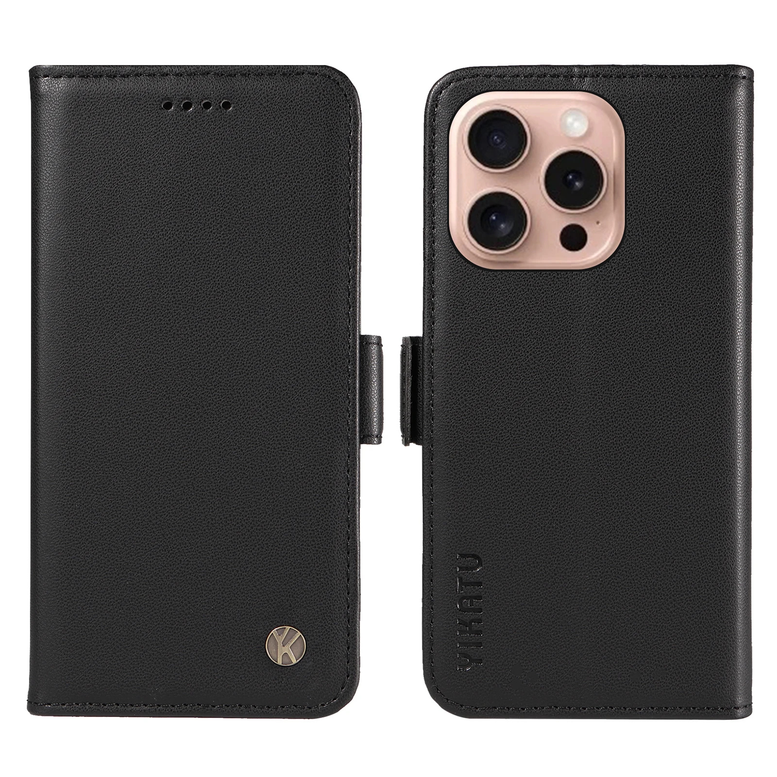 Полностью матовый кожаный флип-чехол из ТПУ, подходит для iPhone 16 16E Pro/Pro Max iPhone 17 17Air Pro/Pro Max, двойной складной процесс