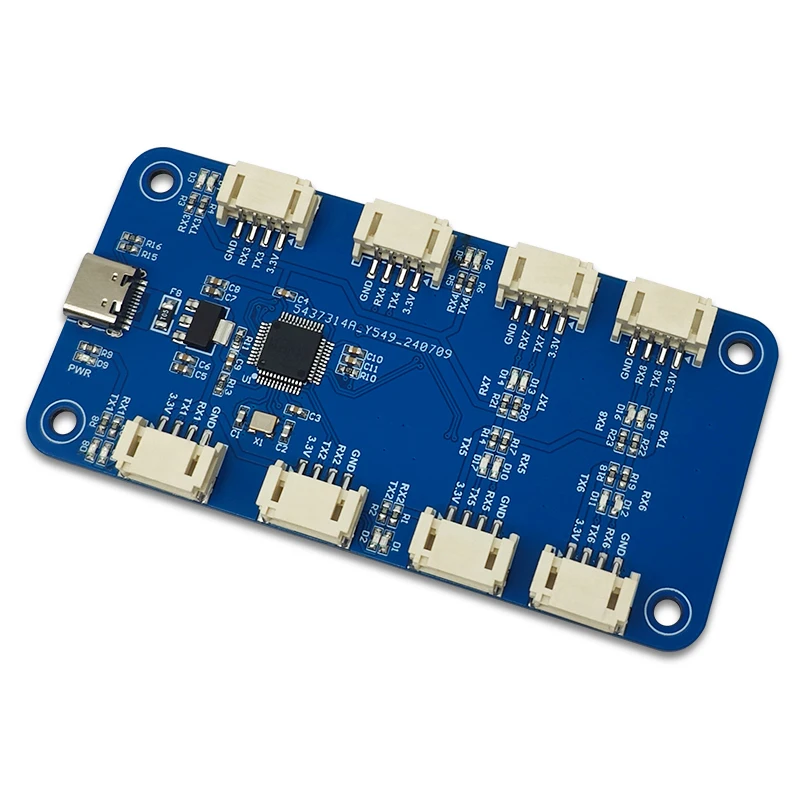 CH348Q USB إلى ثمانية وحدة المنفذ التسلسلي TTL، وحدة توسيع المنفذ التسلسلي متعددة القنوات