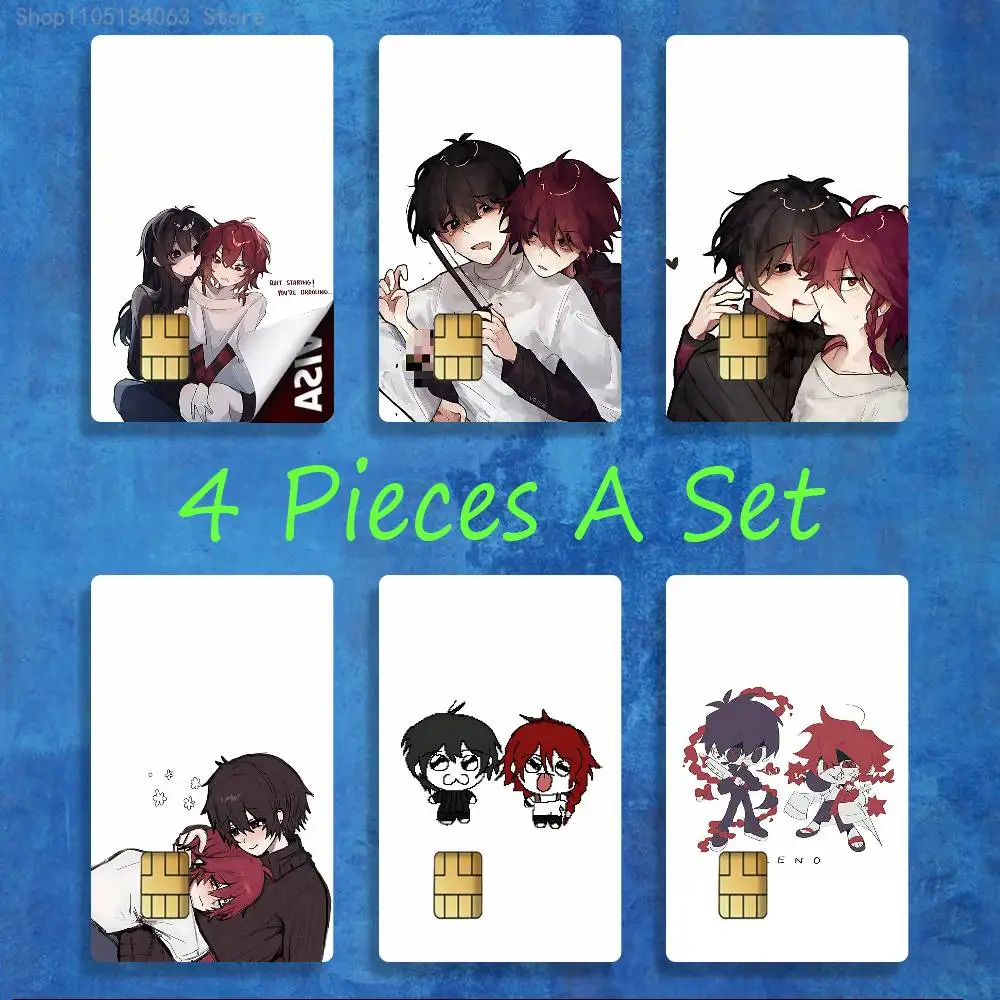 

Maeno Aki Tsugino Haru KuroAka Stickers Credit Visa Debit Bank Charge Card Bus Metro Waterproof Sticker Decal Decoration