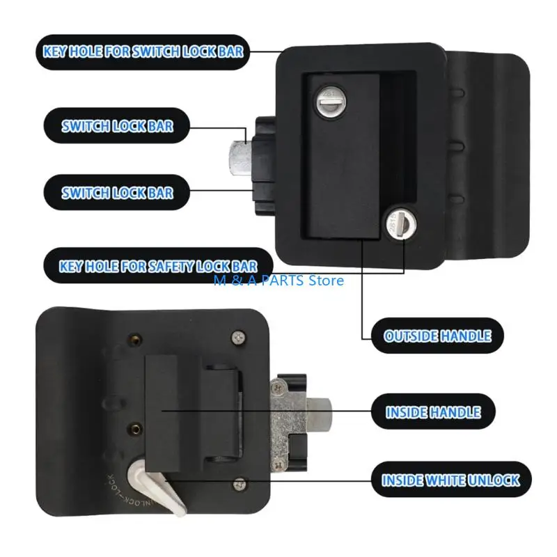 U1JF Secure Reliable Camping Trailer Marine Door Lock Offering Anti Pry Design Greatest for Harsh Environments