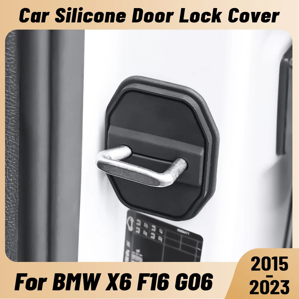 

Для BMW X6 F16 G06 2015-2023 автомобильный дверной амортизатор, защита дверного замка, силиконовые защелки для автоматического дверного замка, аксессуары