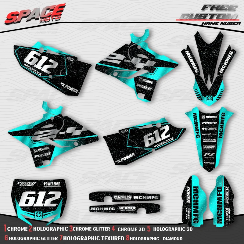 SPACE MOTO For YAMAHA 15-21 YZ125-250 16-21YZ250X Custom Motorcycle Graphics Background Decals Stickers