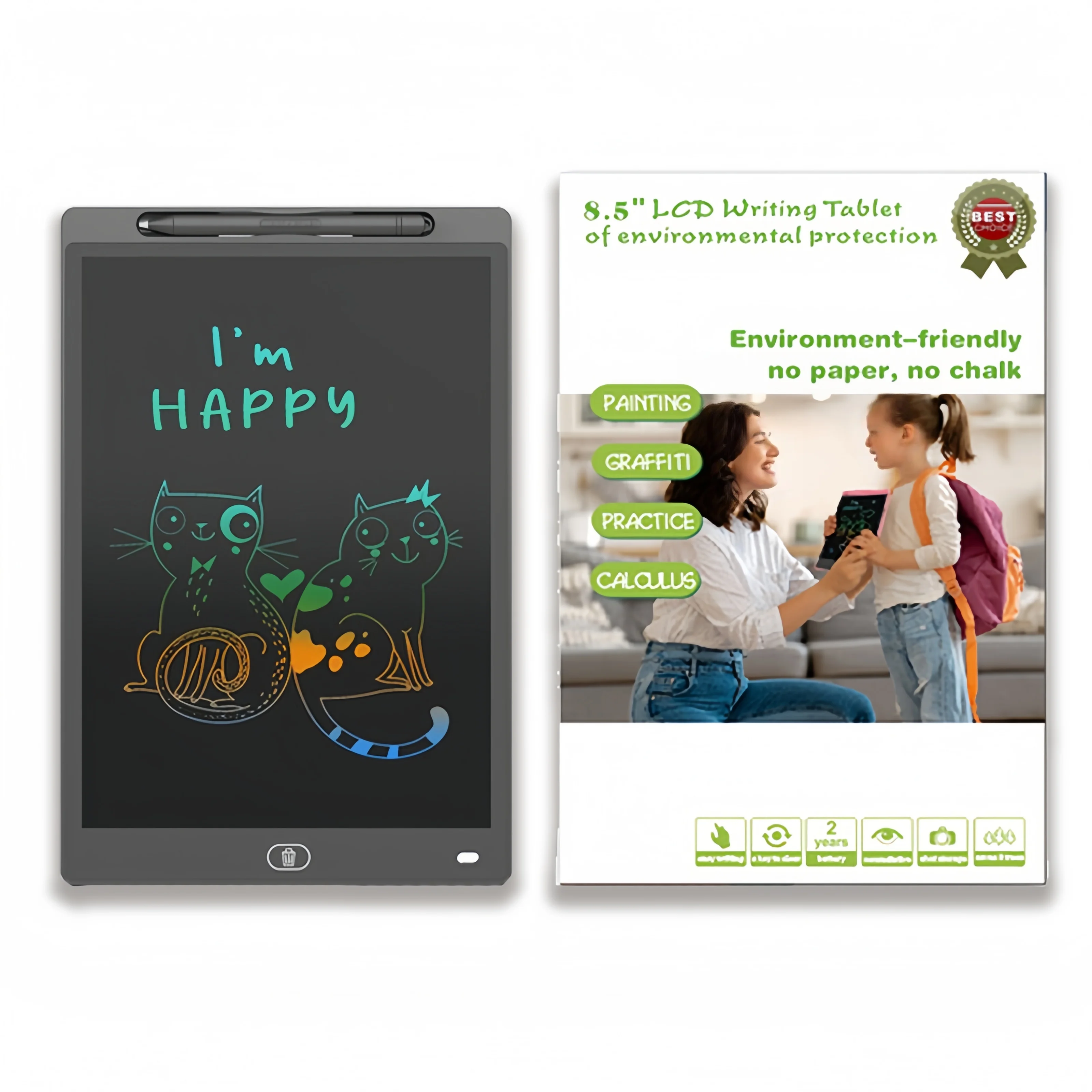 تابلت كتابة LCD للأطفال: لوحة رسم تعليمية للتعلم وممارسة الكتابة اليدوية #5