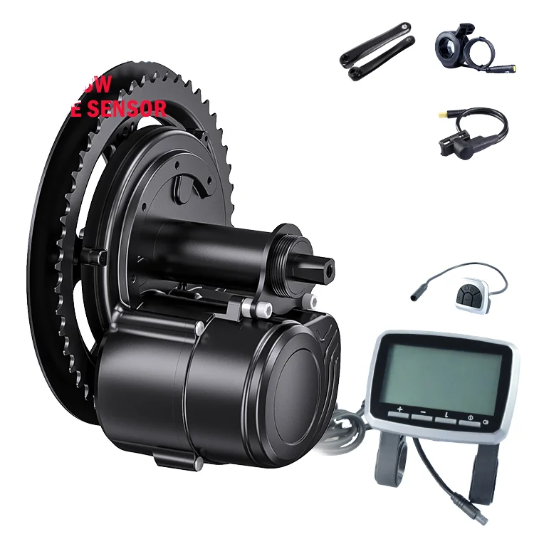 Склад ЕС США TONGSHENG Датчик крутящего момента TSDZ2B TSDZ8 36 В 48 В 250 Вт 500 Вт 750 Вт Комплект для переоборудования двигателя со средним приводом для электрического велосипеда