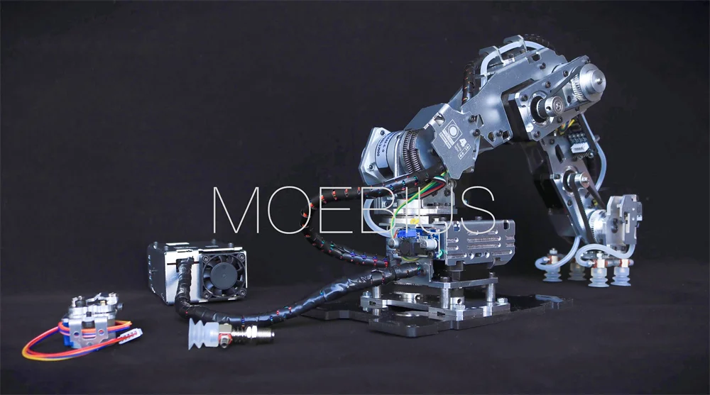 2024 Arduino 4 DOF Big Load Suction Pump Robot Arm with Stepper Motor Industrial Robotics Model Multi Axis Claw