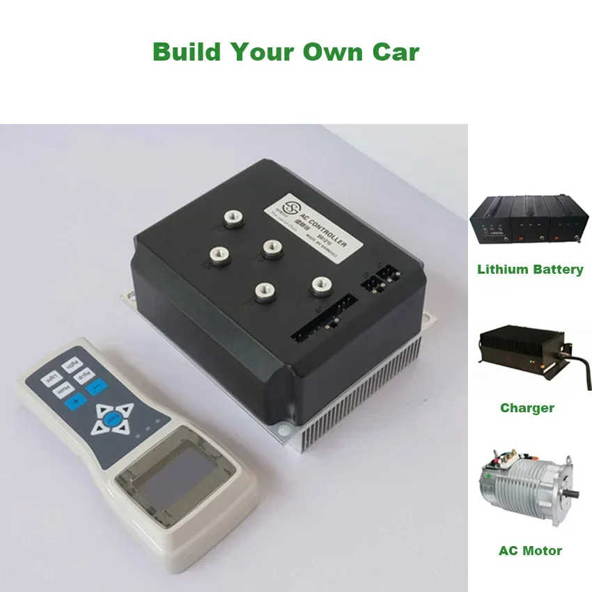 ev car conversion kit 48v/60v/72v 7.5kw speed controller 3 phase ac induction motor