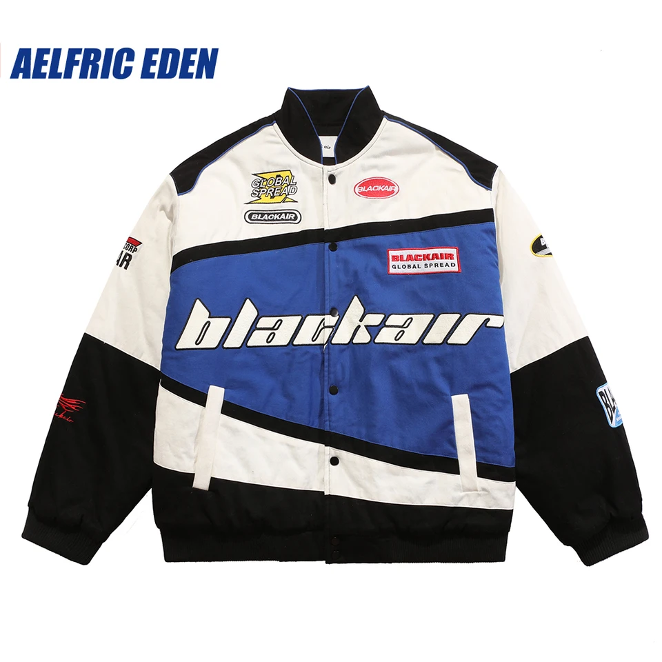 Aelfric Eden BLACKAIR Motosports Jacket Vintage Embrodiery Color