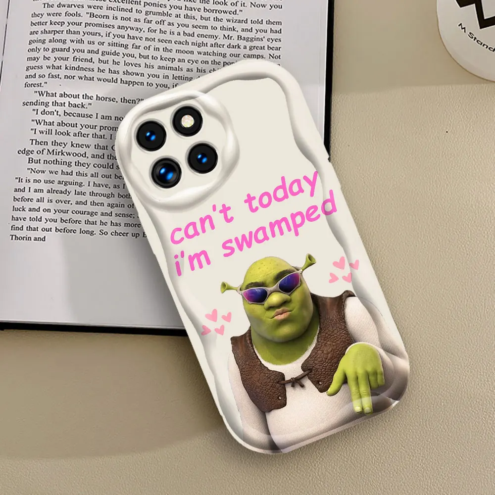 Funny Movie Shrek Cat Cartoon Phone Case For Xiaomi Mi 14 12 11 Poco X6 X5 X4 X3 M6 M4 M3 F4 F3 Pro GT Nfc Lite 5G 3D Wave Cover