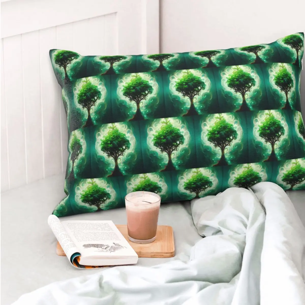 

Magic Green Tree Rectangle Pillowcase Cushion Cover Decorative Bedroom Bed Home Comfort Throw Pillow