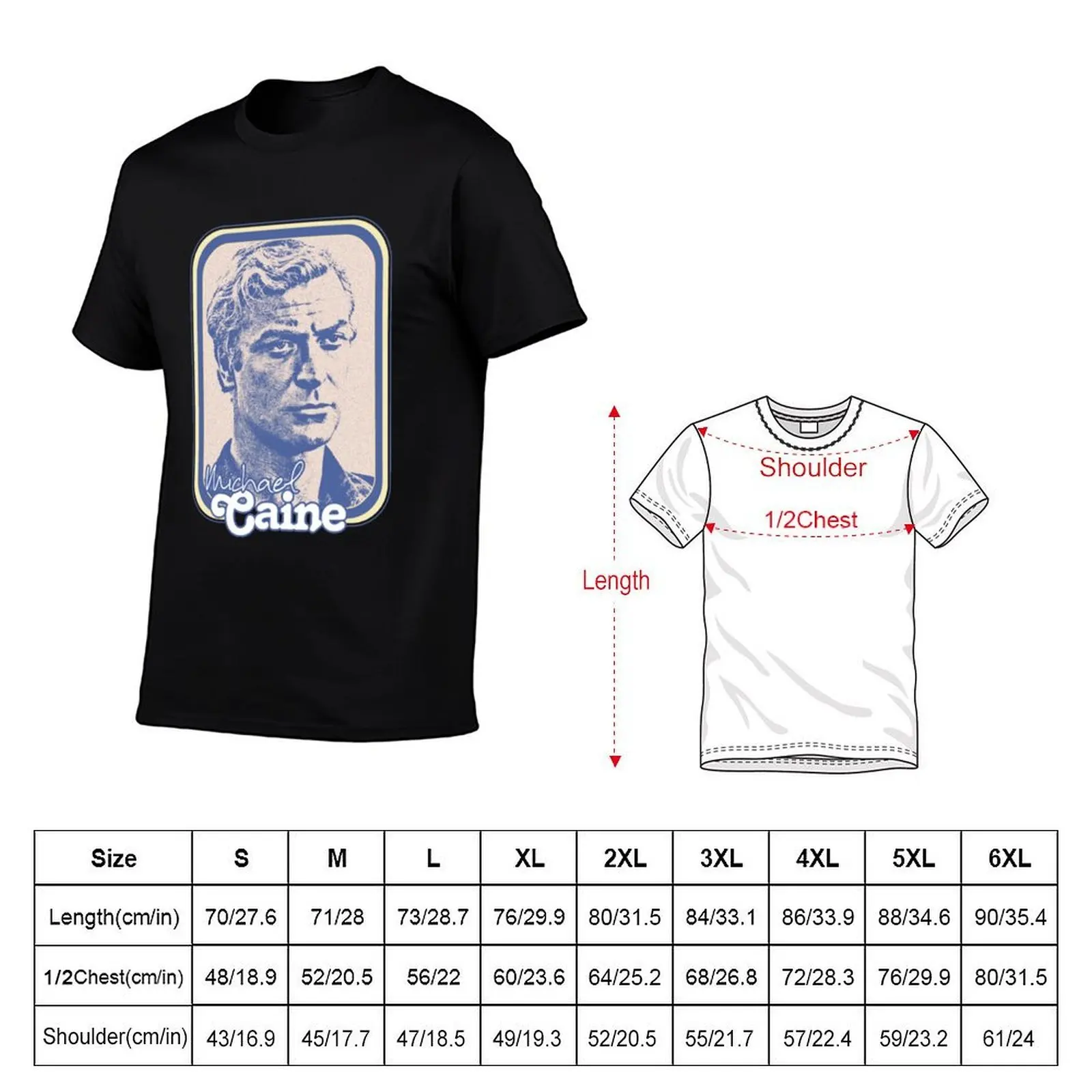Michael Caine __ Retro 60s Fan Art Design T-Shirt funny gifts tshirts personalised shirts men