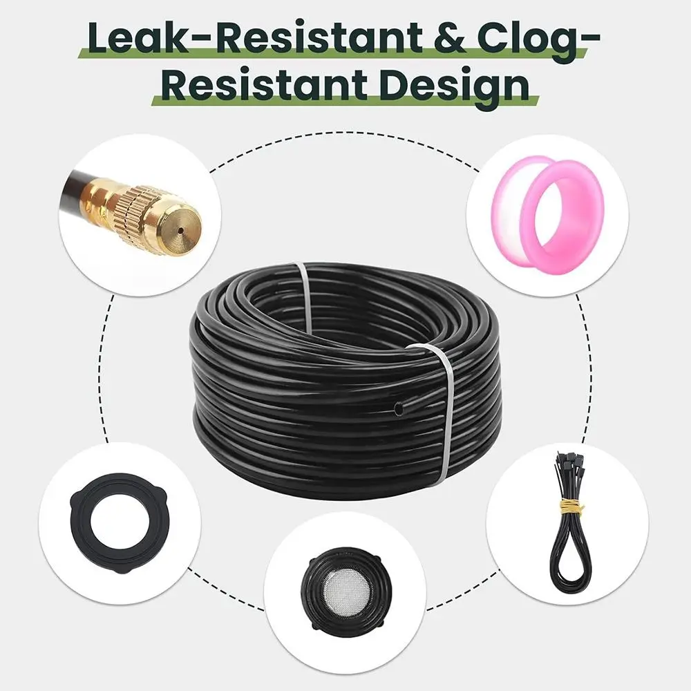360° Adjustable Drip Irrigation System Automatic Watering Universal Garden Watering Kit 15 Quick Plug Nozzle Push Fit Fittings