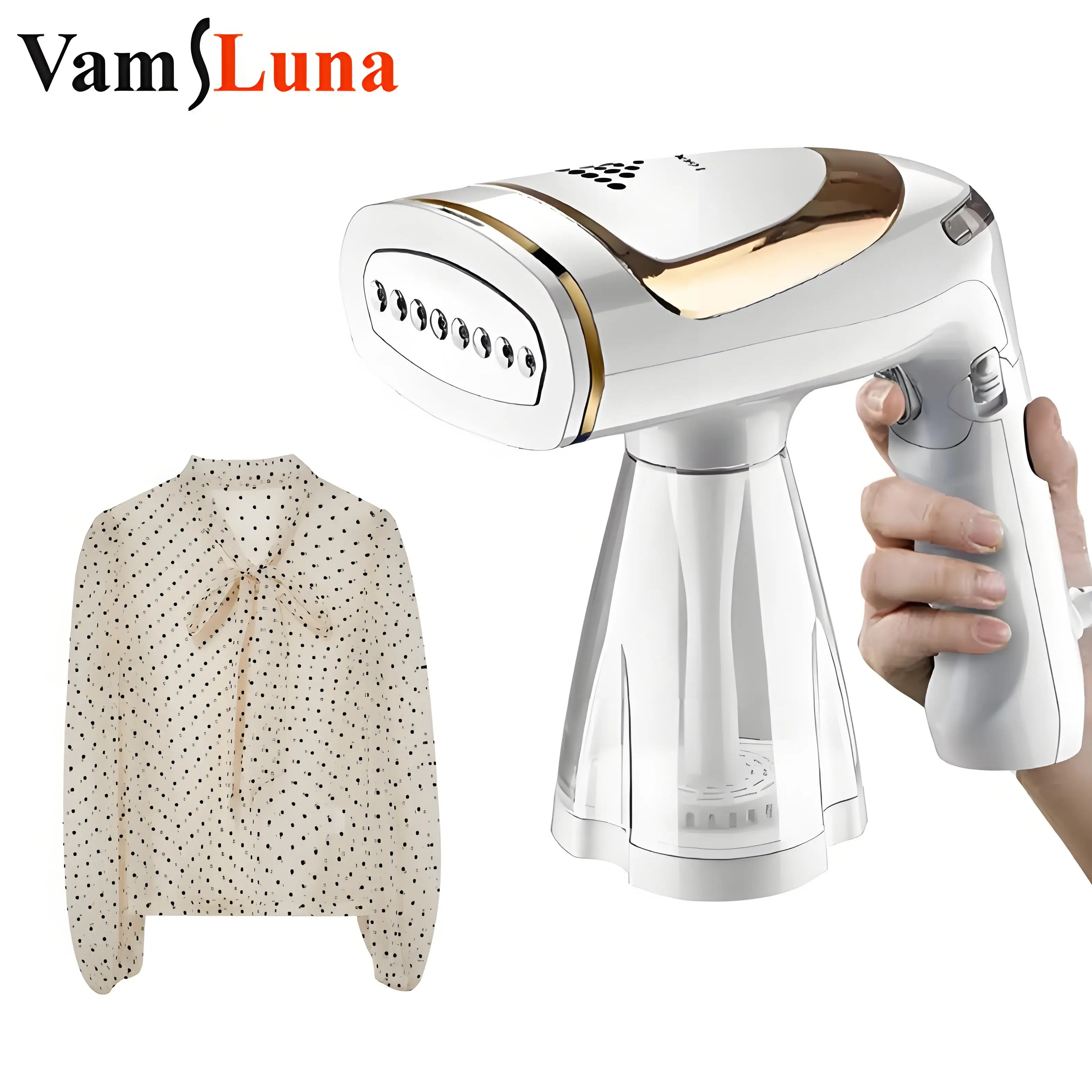 

Handheld Garment Steamer - Portable Travel Steamer with Fast Heat-Up for Wrinkles - Professional Grade Clothes & Fabric Steamer