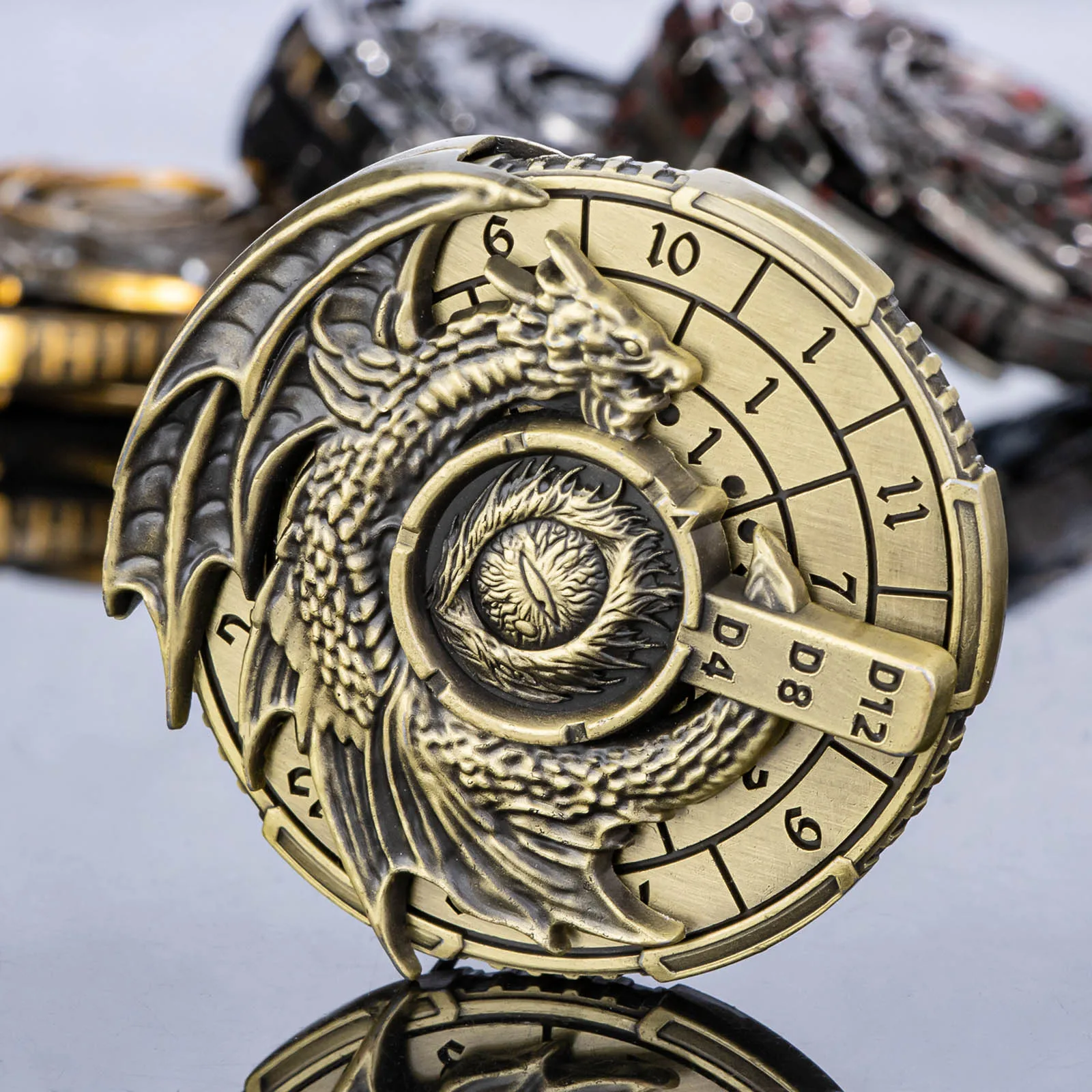

7 in 1 Spinner DND Dice Set, Roulette Metal Dice Set, Polyhedral Role Playing Gaming Dice, D&D Dice Set for Dungeons and Dragons
