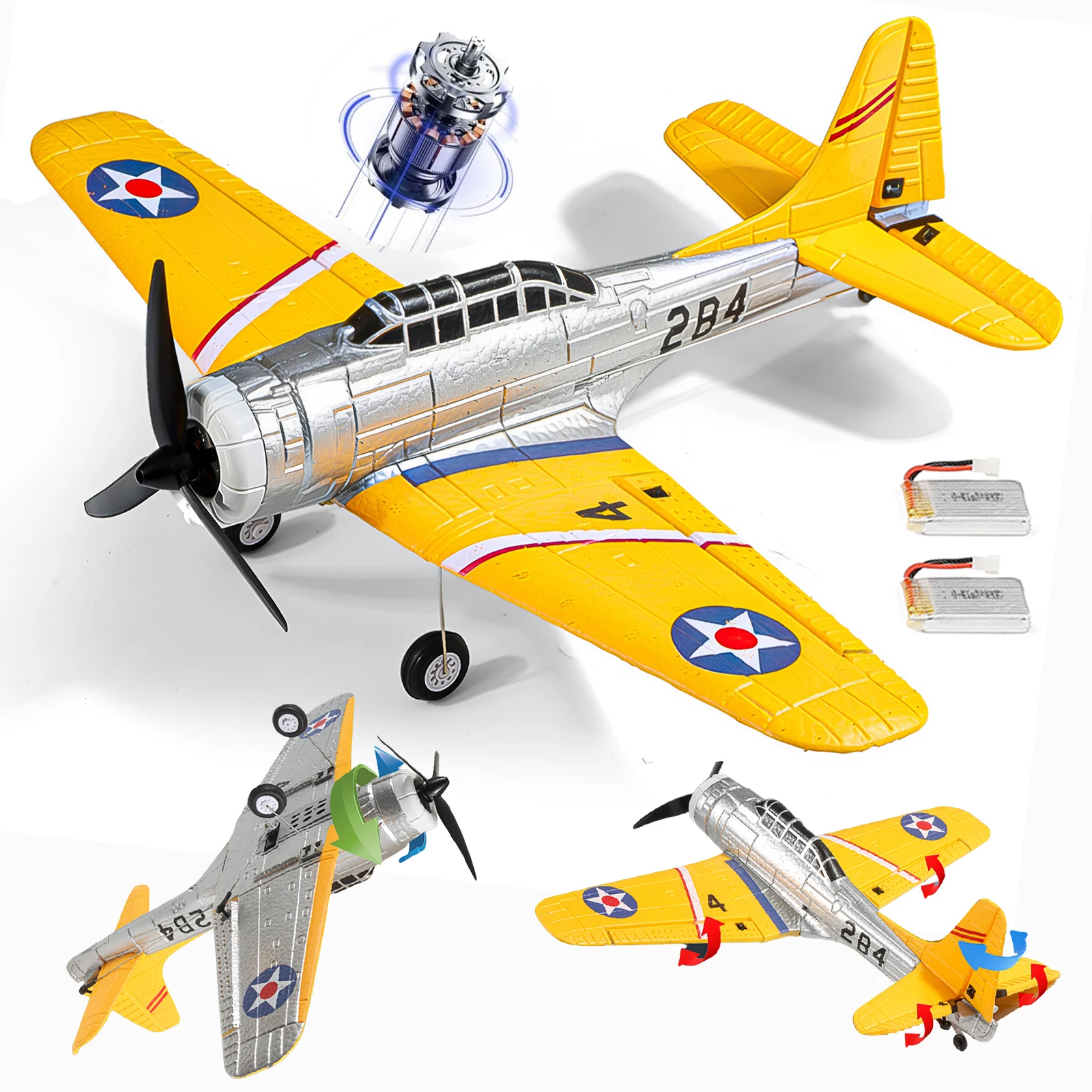 RTF QF012 Brushless Remote Control Aircraft Plane for Adults Beginners 4CH  Xpilot Stabilization Aerobatics 6 Axis Gyro 3D Roll