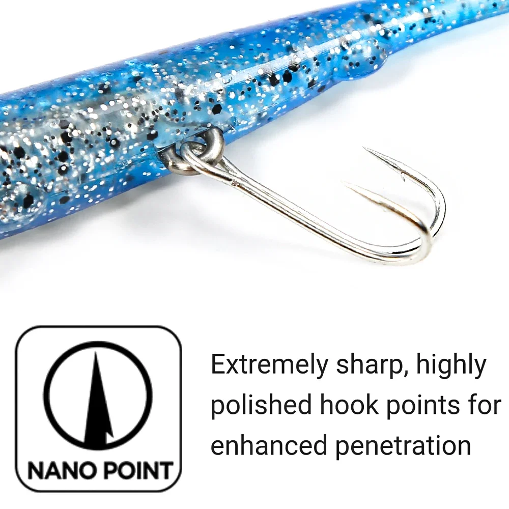 B&U SAND EEL 33G Saltwater Soft Fishing Lure Tail Jig Head Hook Minnow Artificial Bait Sea Bass Swimbait Tackle Gear