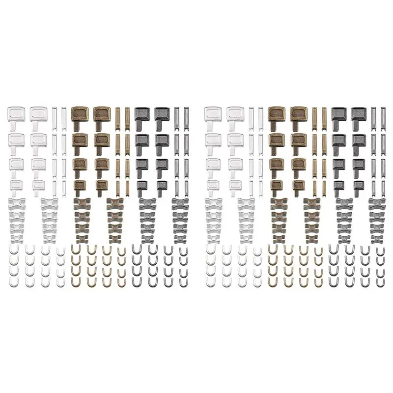 

Professional 240 Pieces Metal Zipper Head Slider,4 Sizes Zipper Bottom Sliders Retainer Insertion Pin,Zipper Stopper Repair Tool