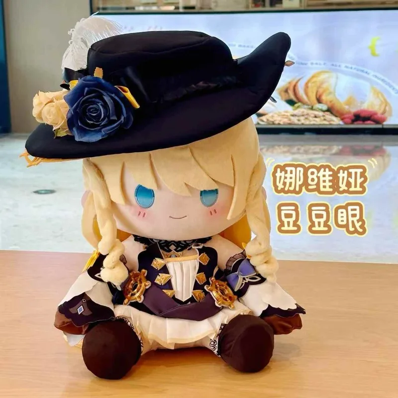 40cm Genshin Impact Navia Caspar Cartoon Stuffed Plushies Plush Doll Clothes Soft Pillow Anime Cute Figure Game Toy Kids Gifts