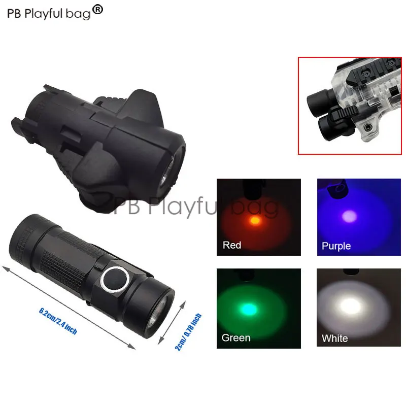 Outdoor toys P1 CAA carbine G17 G18 G19 mini flashlight LED white green purple red waterproof light camping hiking climbing rd01