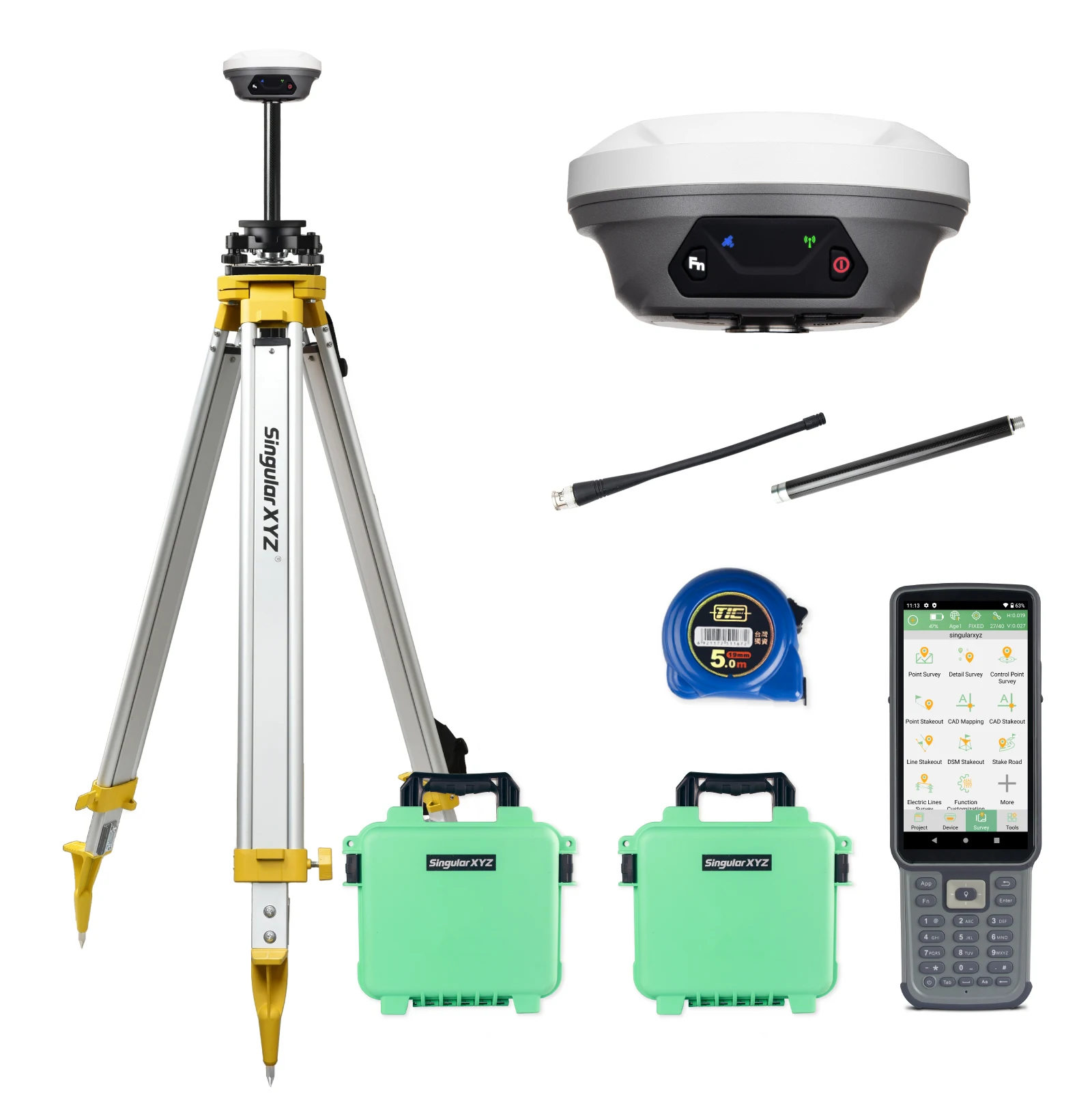 

SingulaMini Factory Cheap Price 1 Year Warranty 15km IMU 1408 Channel GPS GNSS Receiver RTK Base Rover