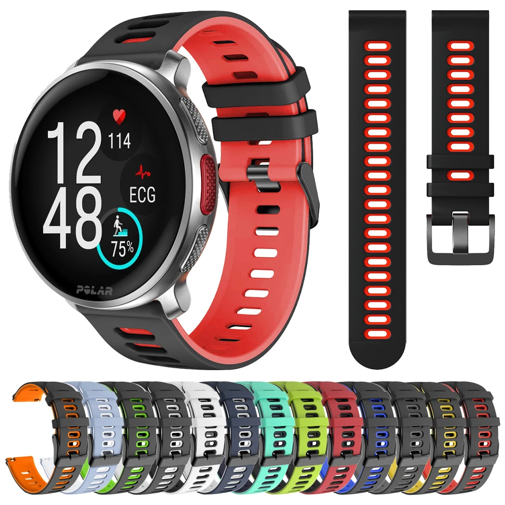 

Спортивный силиконовый ремешок для POLAR IGNITE 2 Bands POLAR VANTAGE M2 M/UNITE 2/GRIT X Band 20 мм 22 мм Сменный браслет Браслеты