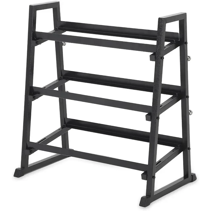 Heavy Duty 3-Tier Dumbbell Rack for Home Gym 1300LB Steel Weight Storage Stand Space-Saving Organizer for Dumbbells