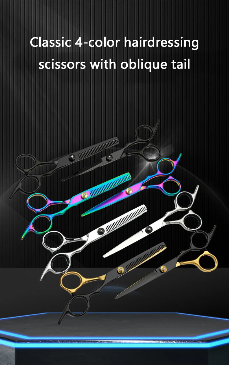 Forbici per capelli forbici da taglio professionali Salon Barber & Home cesoie diradamento parrucchiere taglio di capelli Set 6.0 \'\'pollici