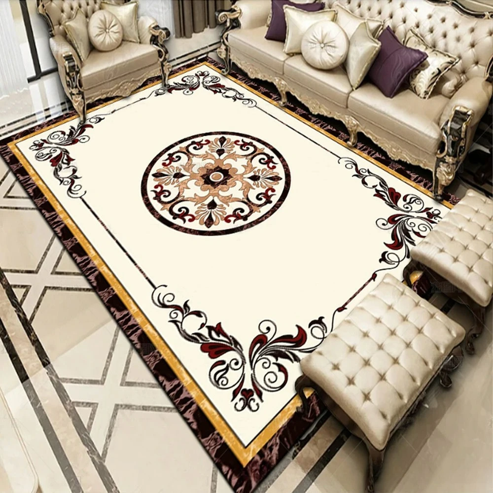 European Ground Parquet Entrance Corridor Restaurant Aisle Parquet Microcrystalline Stone Gold-plated Floor Tile Imitation Water