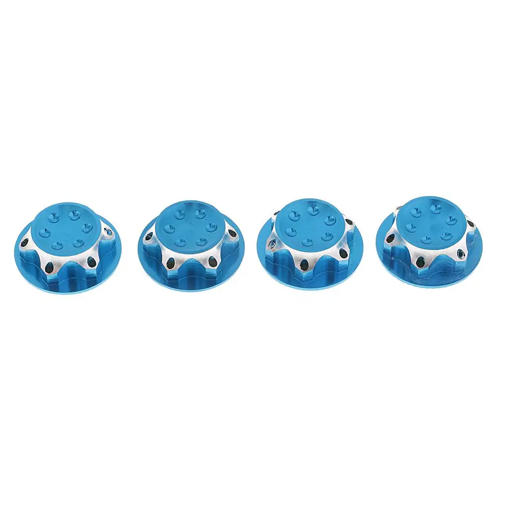 4x aluminium wielnaaf 17 mm zeskantmoer voor AGAMA TEAM C HSP 1/8 RC auto